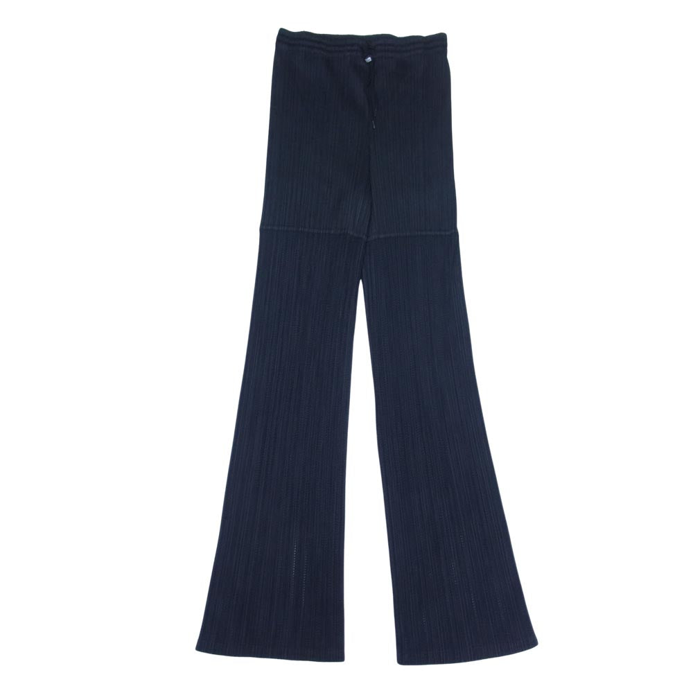 PLEATS PLEASE プリーツプリーズ イッセイミヤケ ISSEY MIYAKE PP96-JK063 プリーツ加工 メッシュ切替 パンツ ブラック系 4【美品】【中古】
