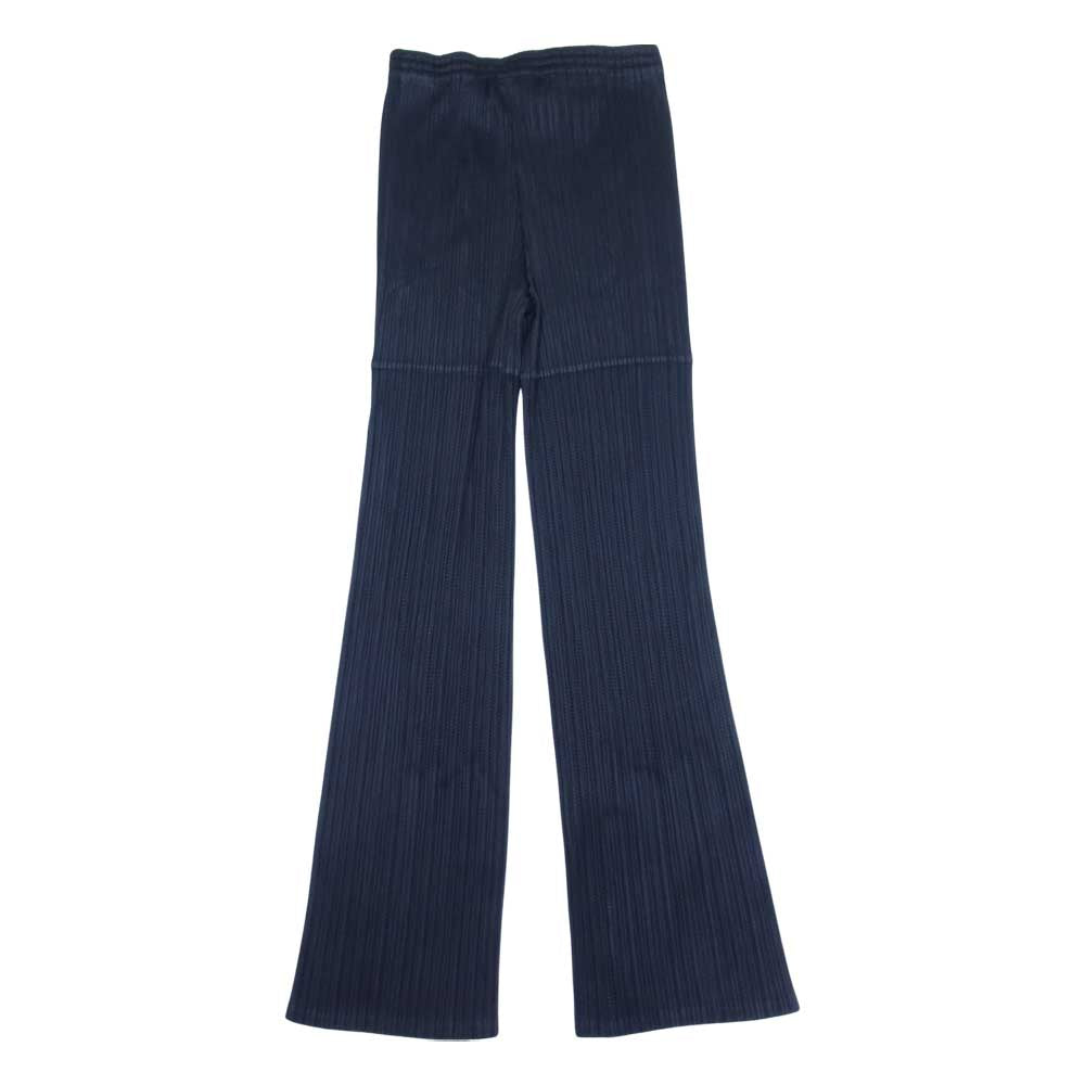 PLEATS PLEASE プリーツプリーズ イッセイミヤケ ISSEY MIYAKE PP96-JK063 プリーツ加工 メッシュ切替 パンツ ブラック系 4【美品】【中古】