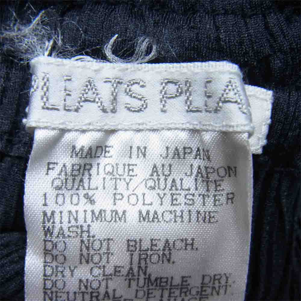 PLEATS PLEASE プリーツプリーズ イッセイミヤケ ISSEY MIYAKE PP96-JK063 プリーツ加工 メッシュ切替 パンツ ブラック系 4【美品】【中古】