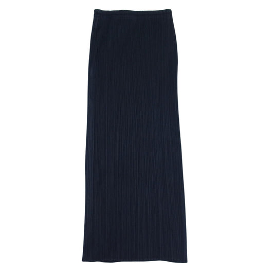PLEATS PLEASE プリーツプリーズ イッセイミヤケ ISSEY MIYAKE PP01-JG801 プリーツ加工 スリット ロング ラップ スカート ブラック系 3【美品】【中古】