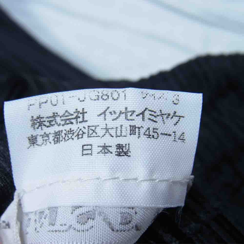 PLEATS PLEASE プリーツプリーズ イッセイミヤケ ISSEY MIYAKE PP01-JG801 プリーツ加工 スリット ロング ラップ スカート ブラック系 3【美品】【中古】