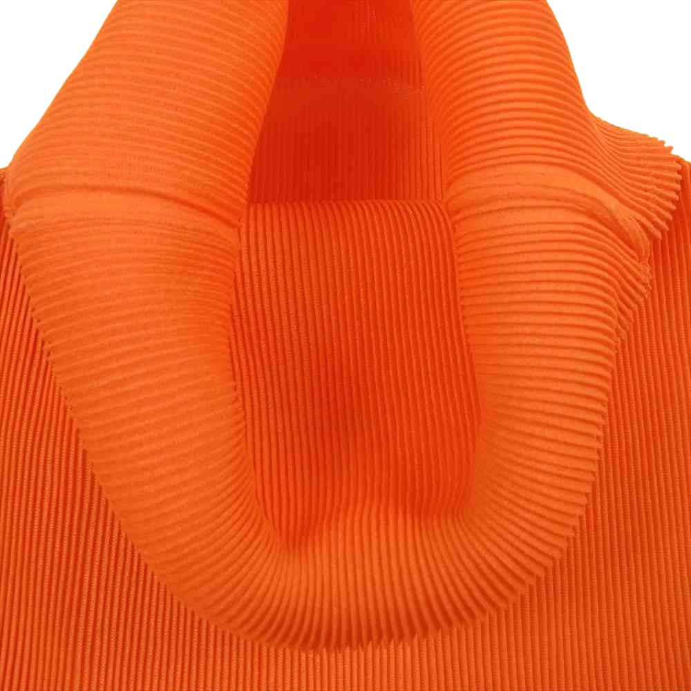 PLEATS PLEASE プリーツプリーズ イッセイミヤケ PP23-FK346 細プリーツ加工 ボトルネック 長袖カットソー オレンジ系 3【美品】【中古】