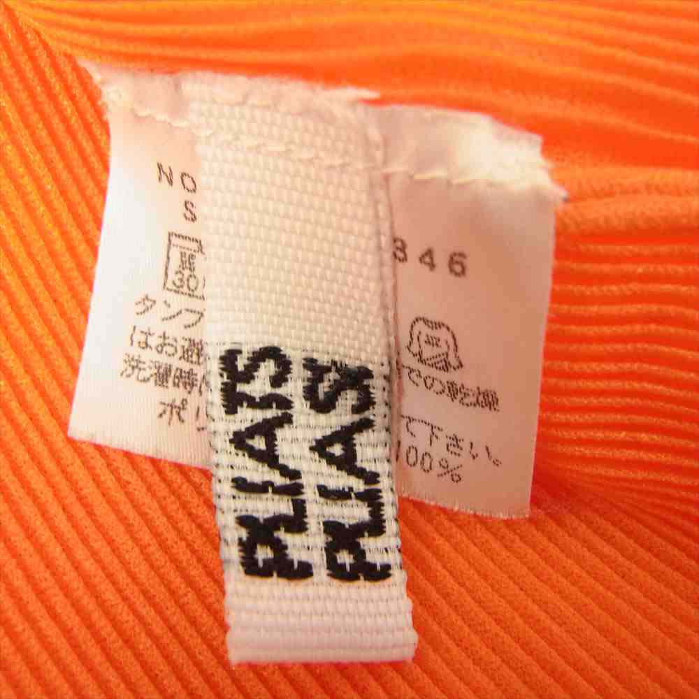 PLEATS PLEASE プリーツプリーズ イッセイミヤケ PP23-FK346 細プリーツ加工 ボトルネック 長袖カットソー オレンジ系 3【美品】【中古】
