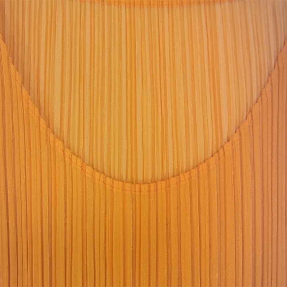PLEATS PLEASE プリーツプリーズ イッセイミヤケ PP61-JH416 プリーツ加工 グラデーション ノースリーブ ワンピース オレンジ系 2【美品】【中古】