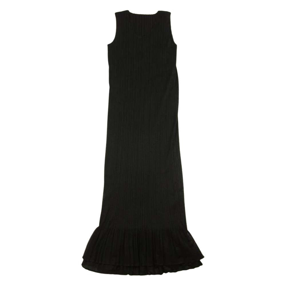 PLEATS PLEASE プリーツプリーズ イッセイミヤケ PP14-JH676 メッシュ プリーツ加工 レイヤード ワンピース ブラック系 3【美品】【中古】