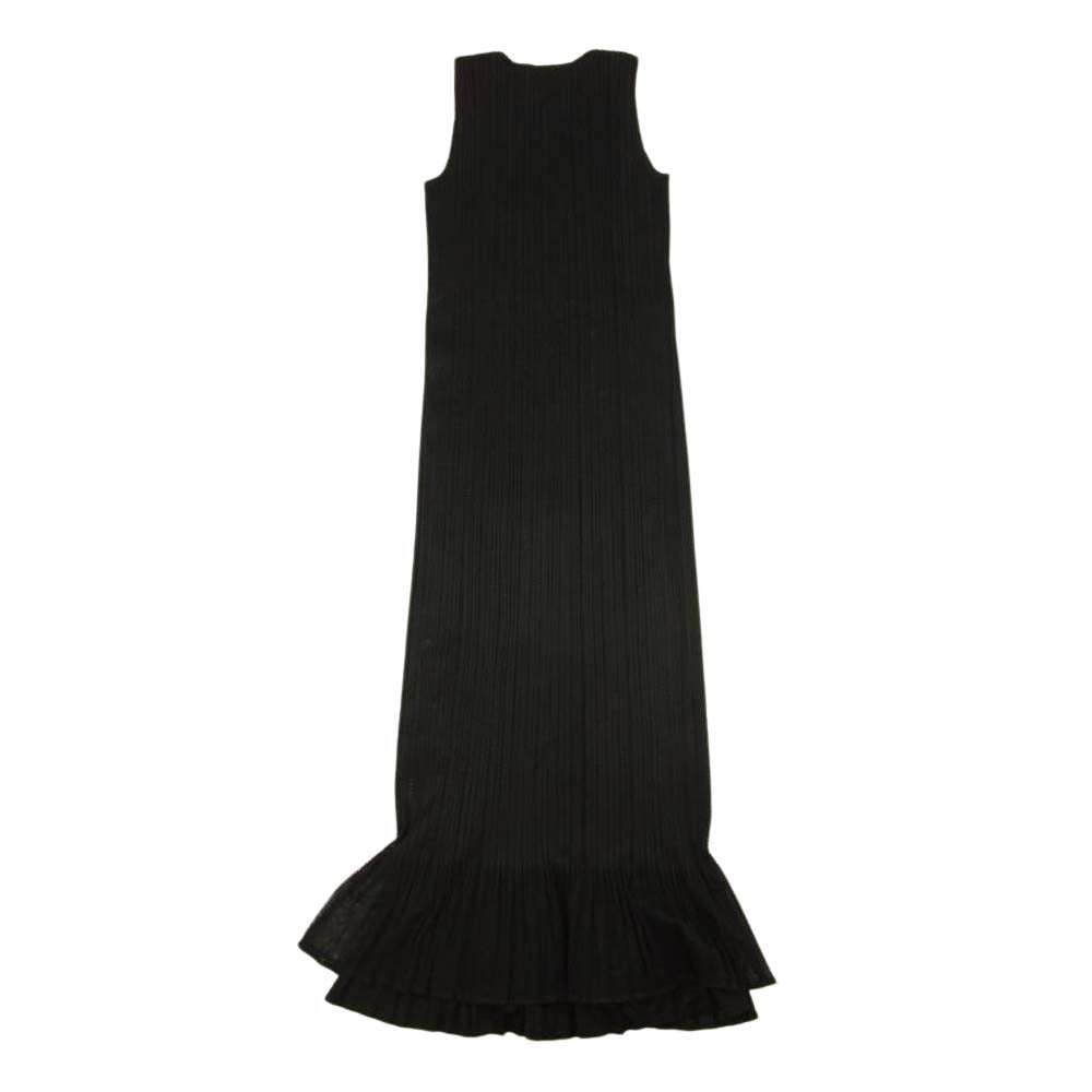 PLEATS PLEASE プリーツプリーズ イッセイミヤケ PP14-JH676 メッシュ プリーツ加工 レイヤード ワンピース ブラック系 3【美品】【中古】