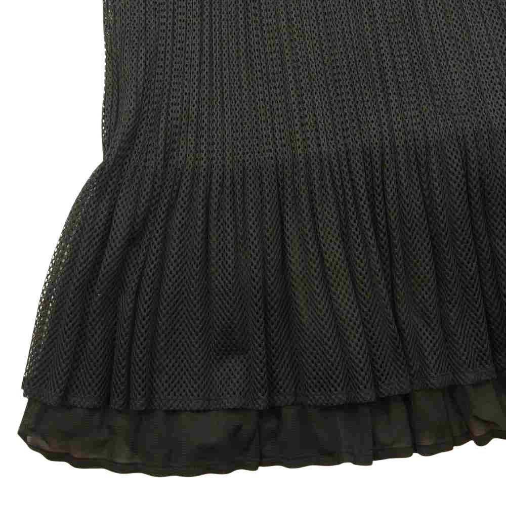 PLEATS PLEASE プリーツプリーズ イッセイミヤケ PP14-JH676 メッシュ プリーツ加工 レイヤード ワンピース ブラック系 3【美品】【中古】