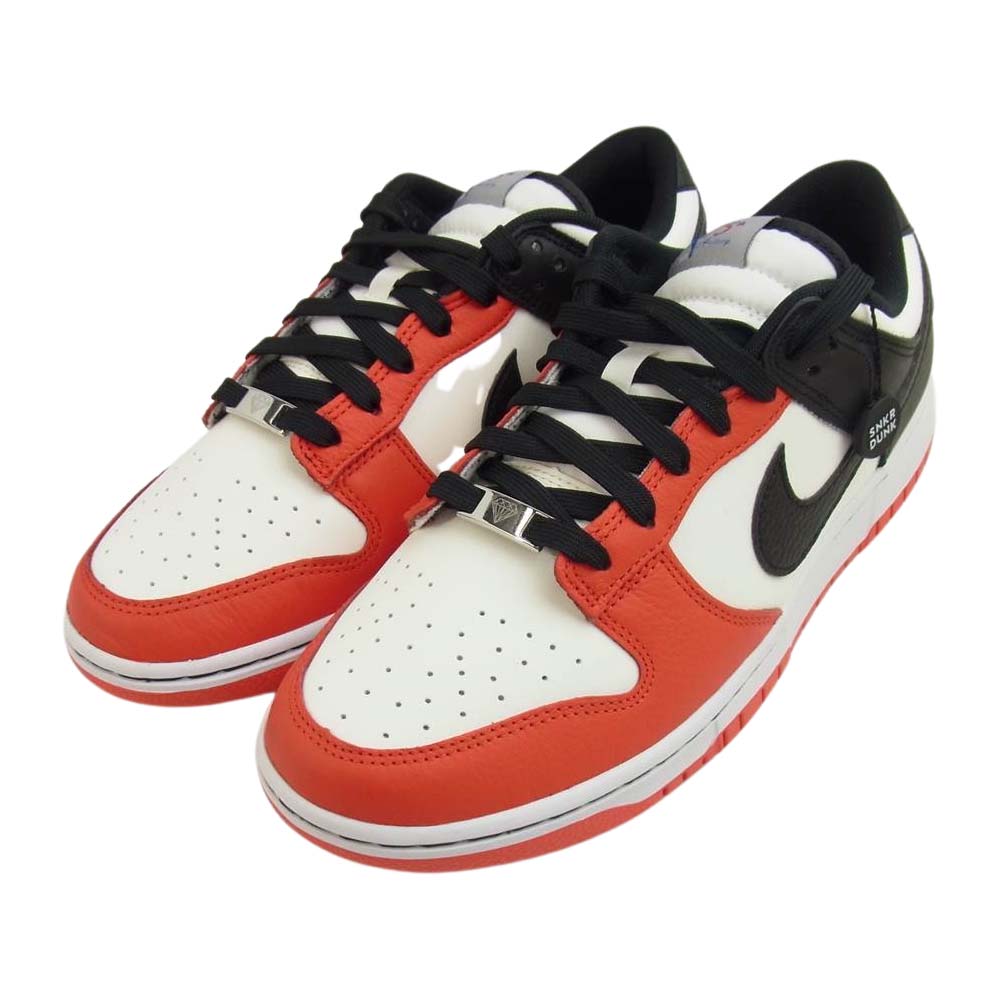 NIKE ナイキ DD3363-100 NBA X DUNK LOW EMB 75TH ANNIVERSARY CHICAGO ダンクロー レトロ ダイヤモンド アニバーサリー シカゴ 赤/白/黒系 27.5cm【新古品】【未使用】【中古】