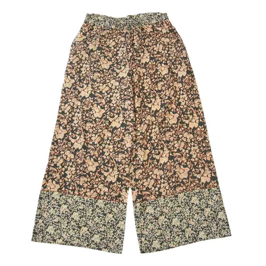ハウスオブロータス フラワー レーヨン イージー パンツ カーキ系 S【中古】