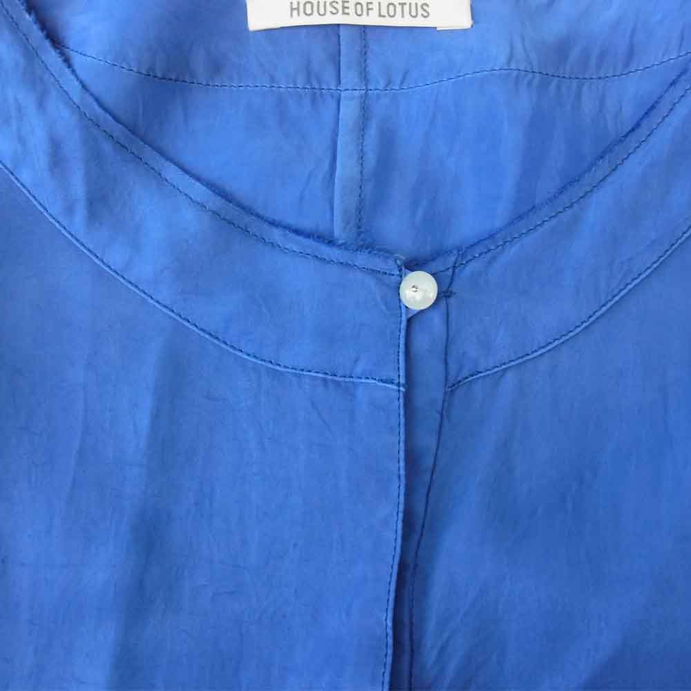 ハウスオブロータス ネック カットオフ キュプラ ワンピース ブルー系 M【中古】