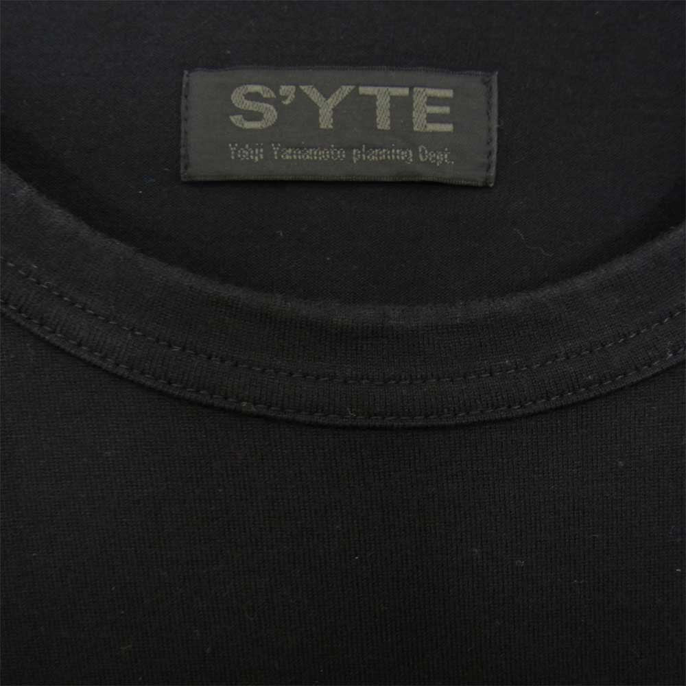 Yohji Yamamoto ヨウジヤマモト S'YTE UB-T31-018 Jersey Double Pocket Long Sleeve T-shirt8 ダブルポケット 長袖 Tシャツ カットソー ブラック系 3【中古】