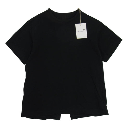 Yohji Yamamoto ヨウジヤマモト GroundY 20SS GN-T12-040 バックスリット 半袖 Tシャツ カットソー ブラック系 3【美品】【中古】