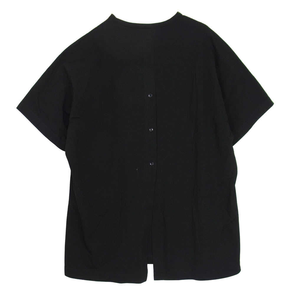 Yohji Yamamoto ヨウジヤマモト GroundY 20SS GN-T12-040 バックスリット 半袖 Tシャツ カットソー ブラック系 3【美品】【中古】