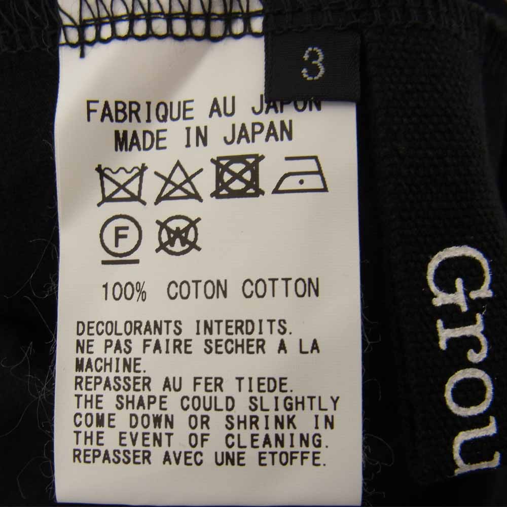 Yohji Yamamoto ヨウジヤマモト GroundY 20SS GN-T12-040 バックスリット 半袖 Tシャツ カットソー ブラック系 3【美品】【中古】