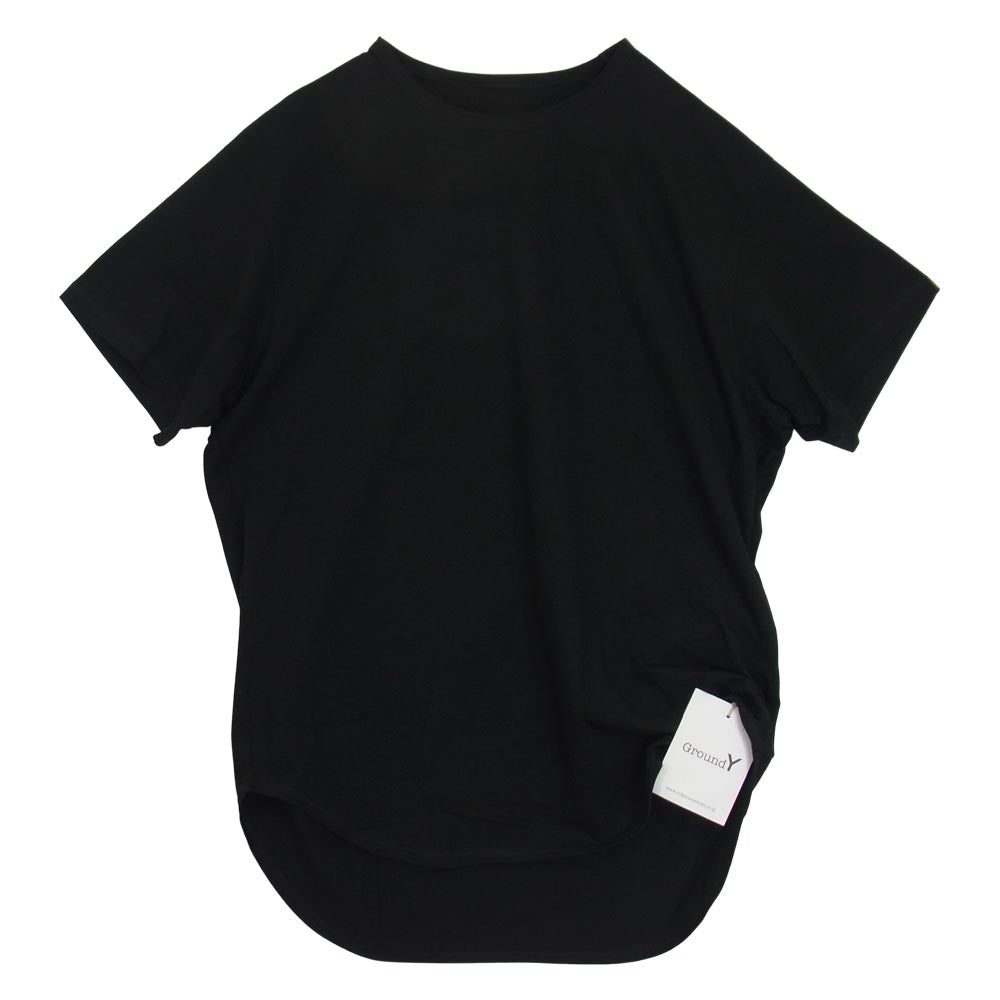 Yohji Yamamoto ヨウジヤマモト GroundY 20SS GN-T11-040 ラウンド ショート スリーブ カットソー 半袖 Tシャツ ブラック系 3【美品】【中古】
