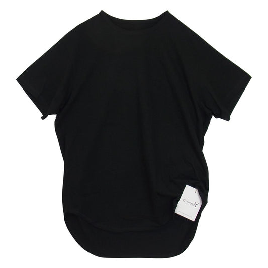 Yohji Yamamoto ヨウジヤマモト GroundY 20SS GN-T11-040 ラウンド ショート スリーブ カットソー 半袖 Tシャツ ブラック系 3【美品】【中古】
