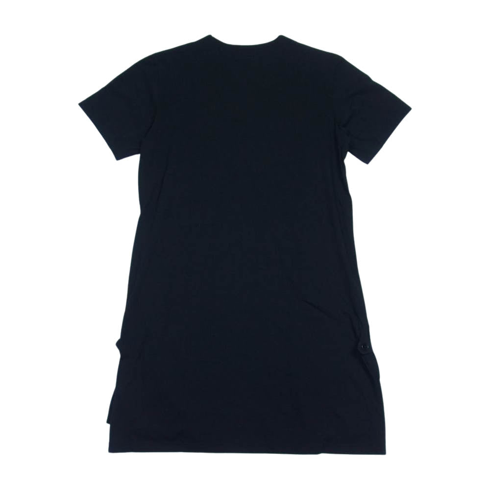 Yohji Yamamoto ヨウジヤマモト GroundY GA-T23-040 Pocket Long Cut ポケット ロング カットソー サイドスリット 半袖 Tシャツ ブラック系 3【美品】【中古】