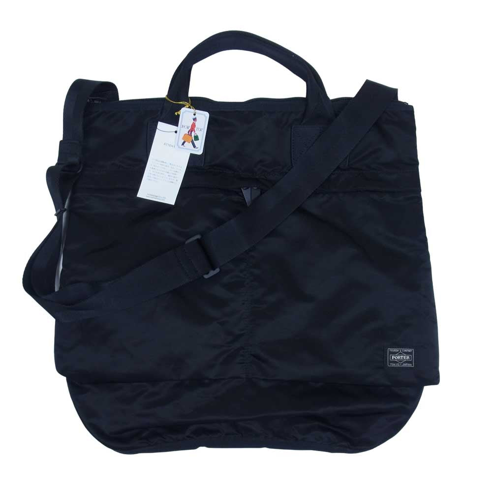 PORTER ポーター FLAME 690-17846 フレーム 2WAY ヘルメット ショルダー バッグ ブラック系【新古品】【未使用】【中古】