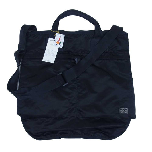 PORTER ポーター FLAME 690-17846 フレーム 2WAY ヘルメット ショルダー バッグ ブラック系【新古品】【未使用】【中古】
