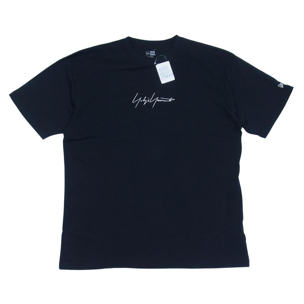 Yohji Yamamoto ヨウジヤマモト POUR HOMME × NEW ERA TEE 21SS HD-T95-081 LOGO S/S TEE ニューエラ ロゴ 刺繍 半袖 Tシャツ ブラック系 6【美品】【中古】