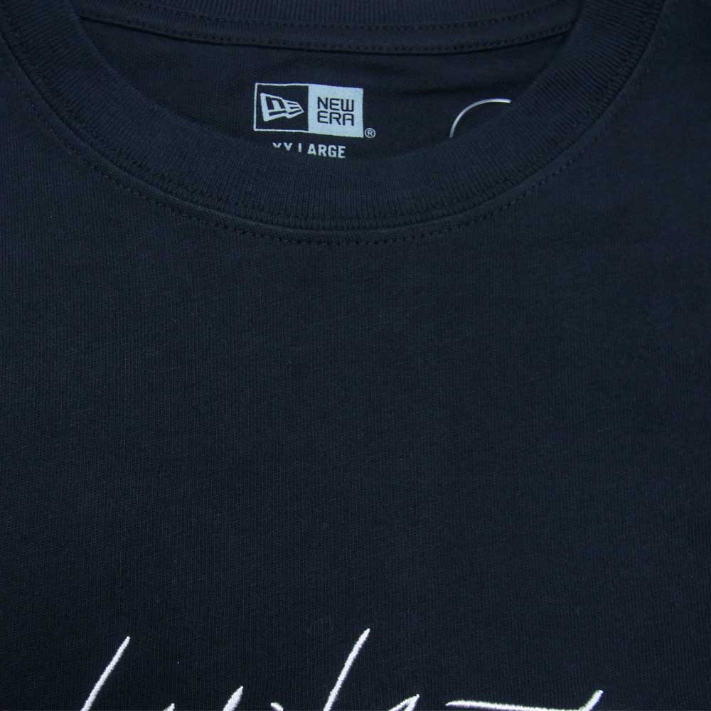 Yohji Yamamoto ヨウジヤマモト POUR HOMME × NEW ERA TEE 21SS HD-T95-081 LOGO S/S TEE ニューエラ ロゴ 刺繍 半袖 Tシャツ ブラック系 6【美品】【中古】