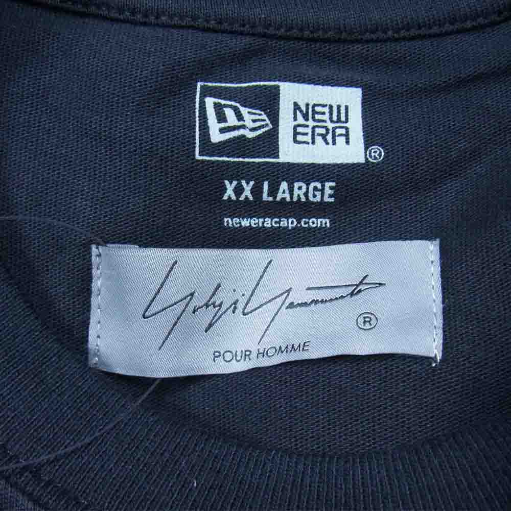 Yohji Yamamoto ヨウジヤマモト POUR HOMME × NEW ERA TEE 21SS HD-T95-081 LOGO S/S TEE ニューエラ ロゴ 刺繍 半袖 Tシャツ ブラック系 6【美品】【中古】