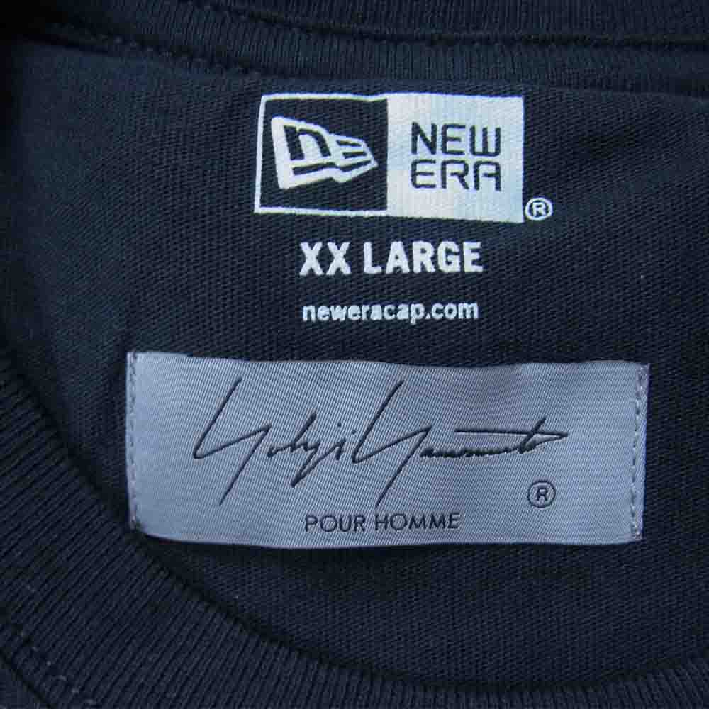 Yohji Yamamoto ヨウジヤマモト POUR HOMME × NEW ERA 21SS HD-T90-980 LOGO S/S TEE ニューエラ ロゴ 刺繍 半袖 Tシャツ ブラック系 6【新古品】【未使用】【中古】