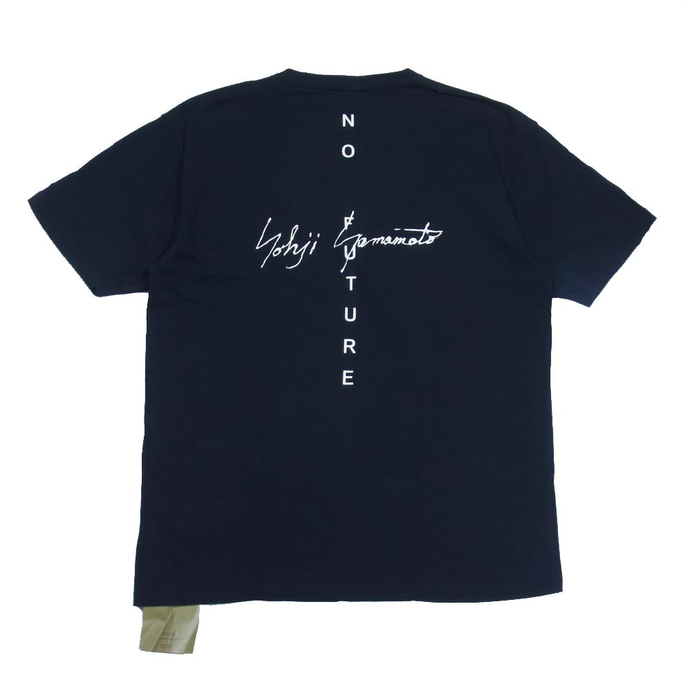 Yohji Yamamoto ヨウジヤマモト POUR HOMME × NEW ERA 21SS HD-T97-082 NO FUTURE LOGO S/S TEE ノーフューチャー バックプリント ロゴ 半袖 Tシャツ ブラック系 6【新古品】【未使用】【中古】