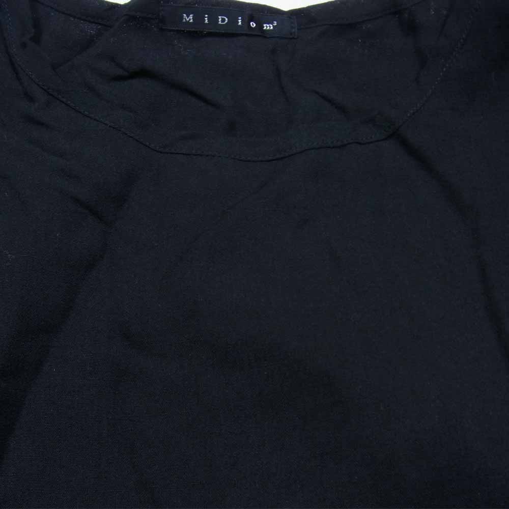 ミディオム エステル 製品加工 半袖 カットソー Tシャツ ブラック系 M【中古】