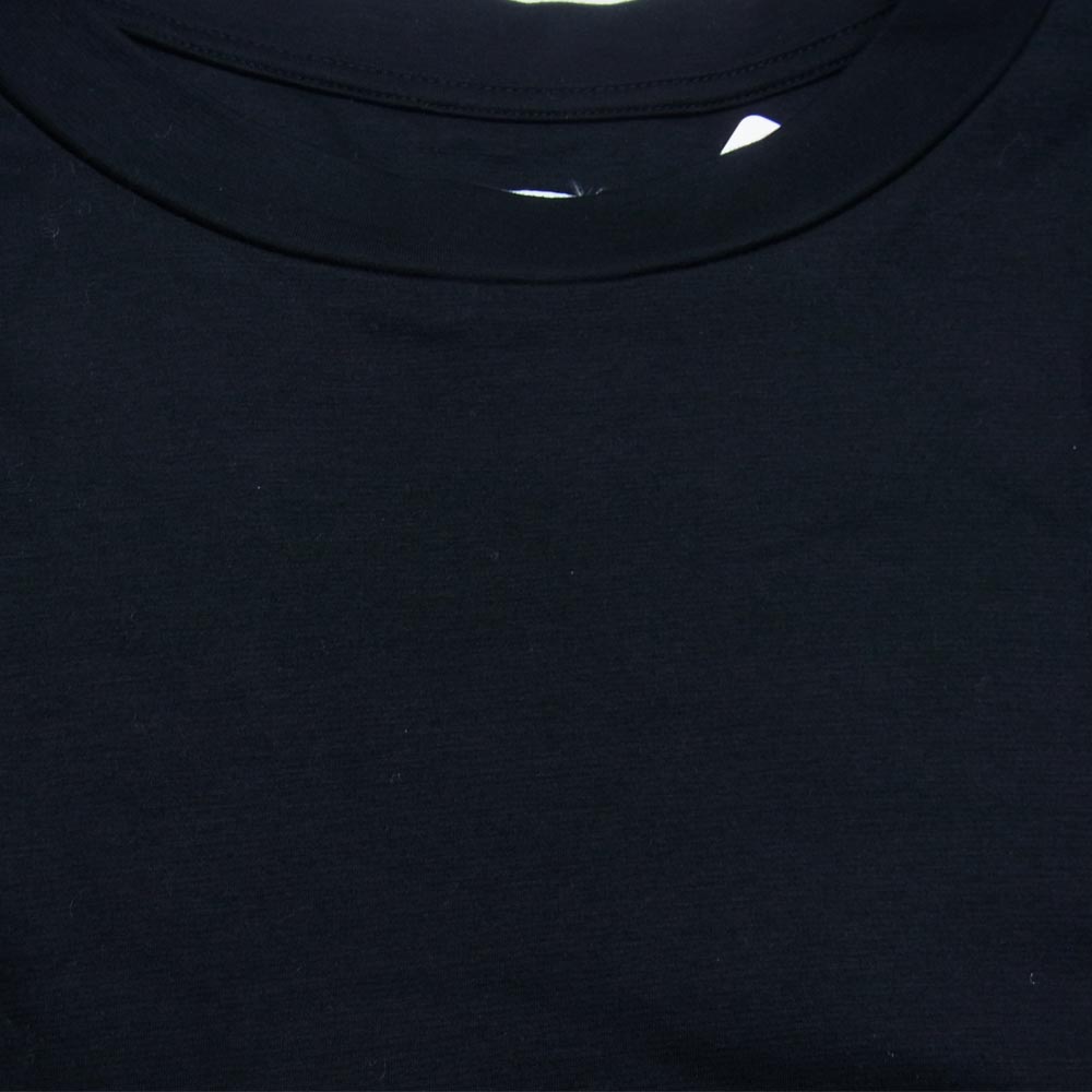 ルイス サイドスリット クルーネック ロング カットソー 長袖 Tシャツ ブラック系 F【新古品】【未使用】【中古】
