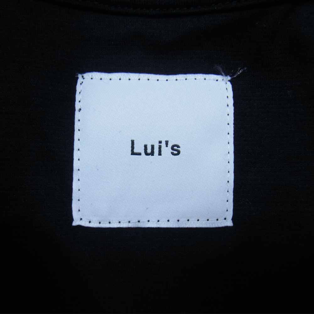 ルイス サイドスリット クルーネック ロング カットソー 長袖 Tシャツ ブラック系 F【新古品】【未使用】【中古】