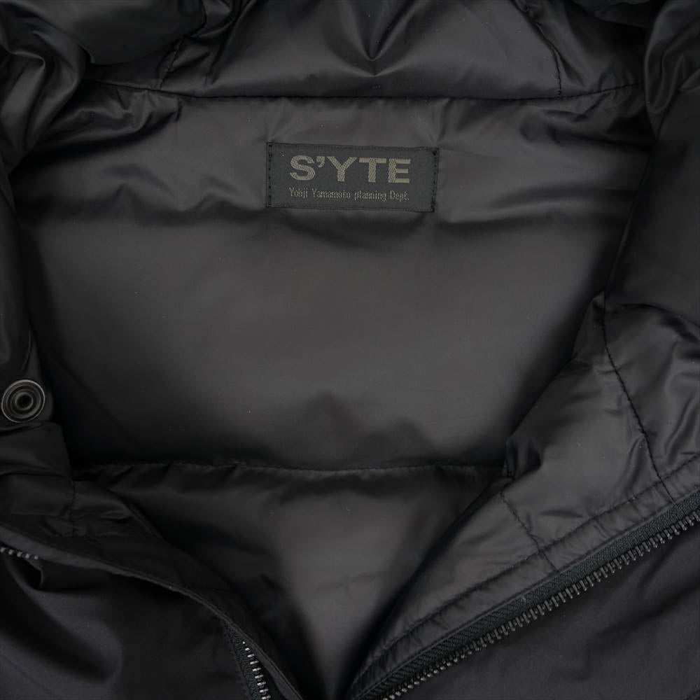 Yohji Yamamoto ヨウジヤマモト S'YTE UV-Y14-911 Pe Taffeta Stitch-Less Big Hooded Down Coat ステッチレス ビッグ ダウン コート ブラック系 3【新古品】【未使用】【中古】