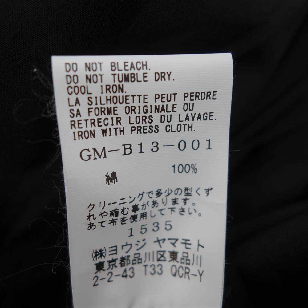 Yohji Yamamoto ヨウジヤマモト GroundY 21AW GM-B13-001 二枚襟 コットンブロード ダブルカラー 長袖 ロング シャツ ブラック系 3【新古品】【未使用】【中古】