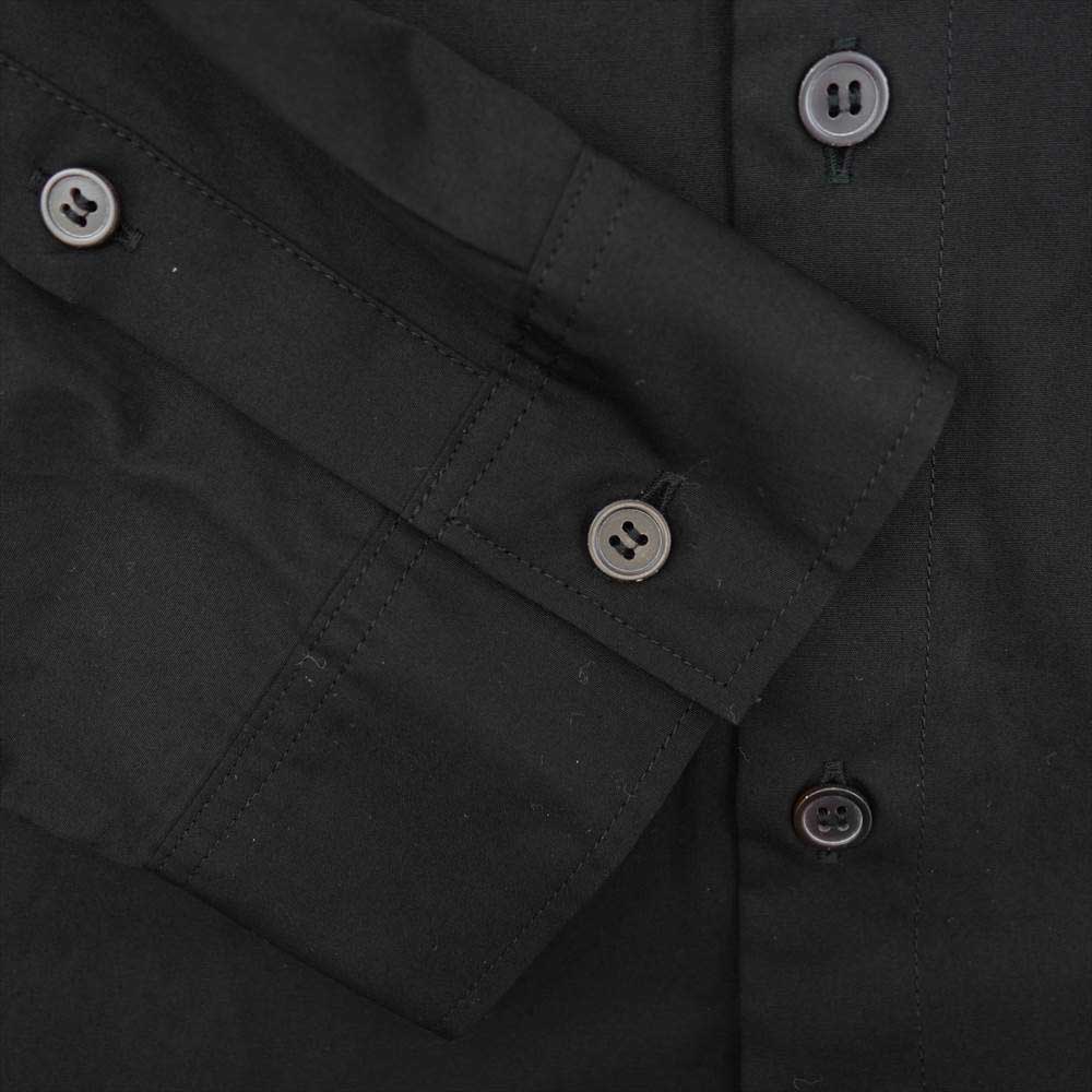 Yohji Yamamoto ヨウジヤマモト GroundY 21AW GM-B13-001 二枚襟 コットンブロード ダブルカラー 長袖 ロング シャツ ブラック系 3【新古品】【未使用】【中古】