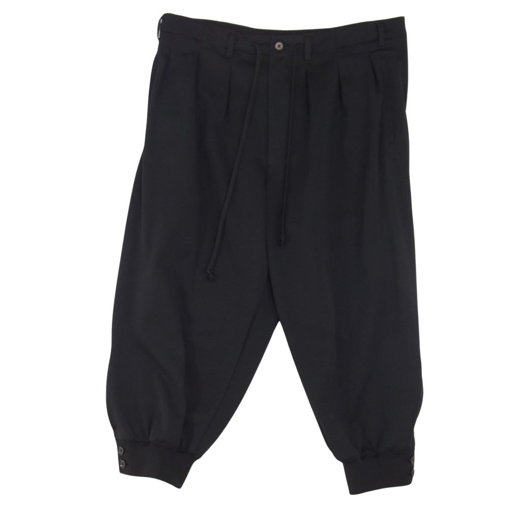 Yohji Yamamoto ヨウジヤマモト GroundY GM-P13-900 BALLOON RIB PANTS ヘムボタン ジャージー バル―ンパンツ ブラック系 3【新古品】【未使用】【中古】