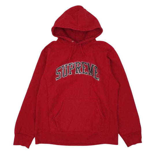 Supreme シュプリーム 18AW Water Arc Hooded Sweatshirt ウォーター アーチ パーカー レッド系 XL【中古】