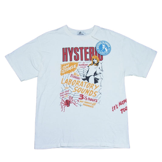 HYSTERIC GLAMOUR ヒステリックグラマー 02172CT03 LAB SOUNDS pt T-SH プリント Tシャツ ホワイト系 M【中古】
