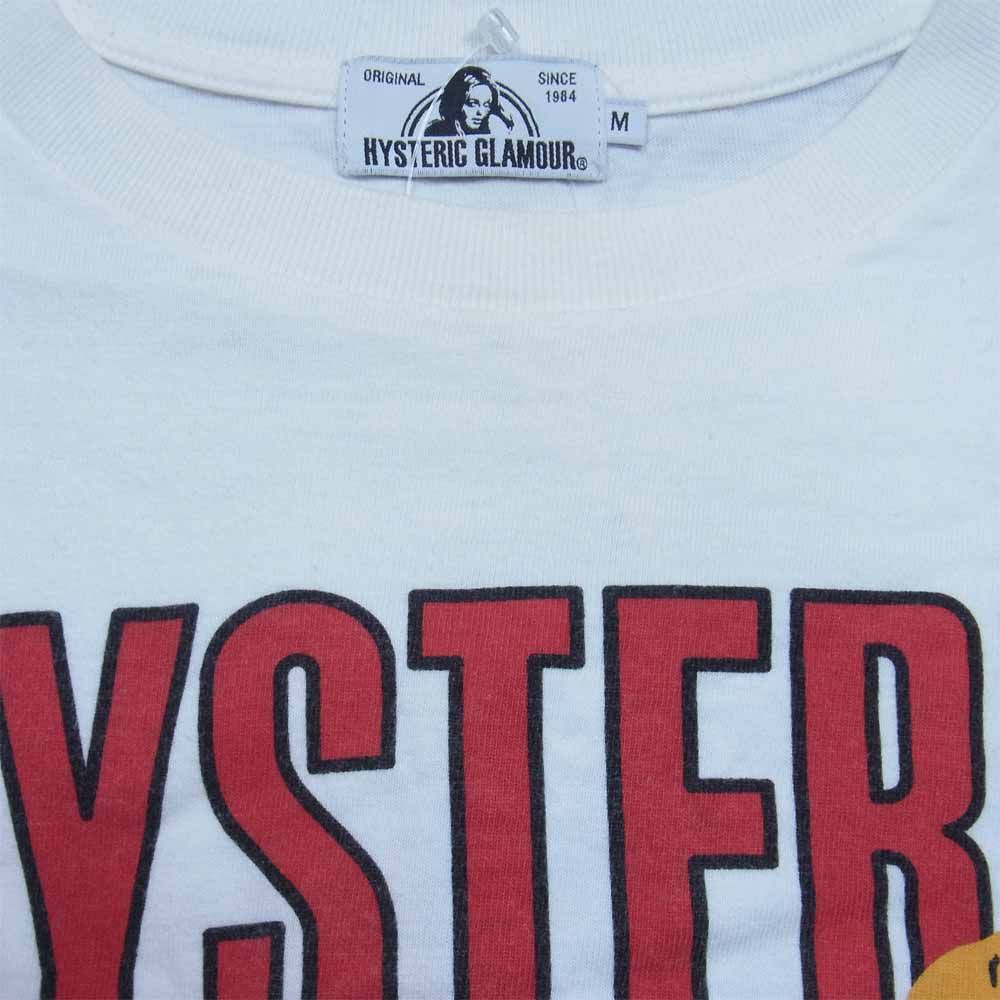 HYSTERIC GLAMOUR ヒステリックグラマー 02172CT03 LAB SOUNDS pt T-SH プリント Tシャツ ホワイト系 M【中古】