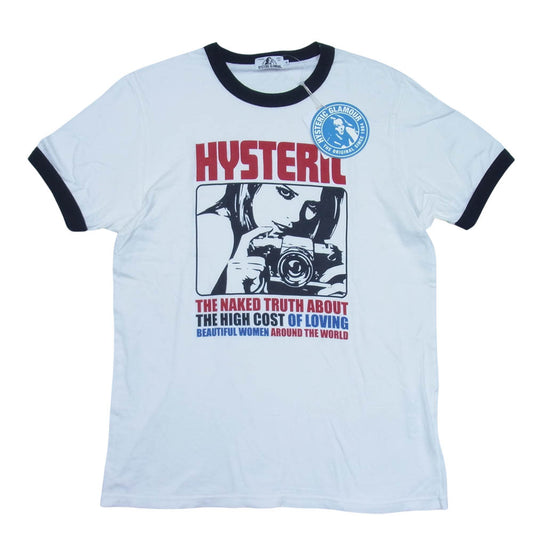 HYSTERIC GLAMOUR ヒステリックグラマー 02173CT05 LOOK AT ME プリント Tシャツ ホワイト系 M【中古】