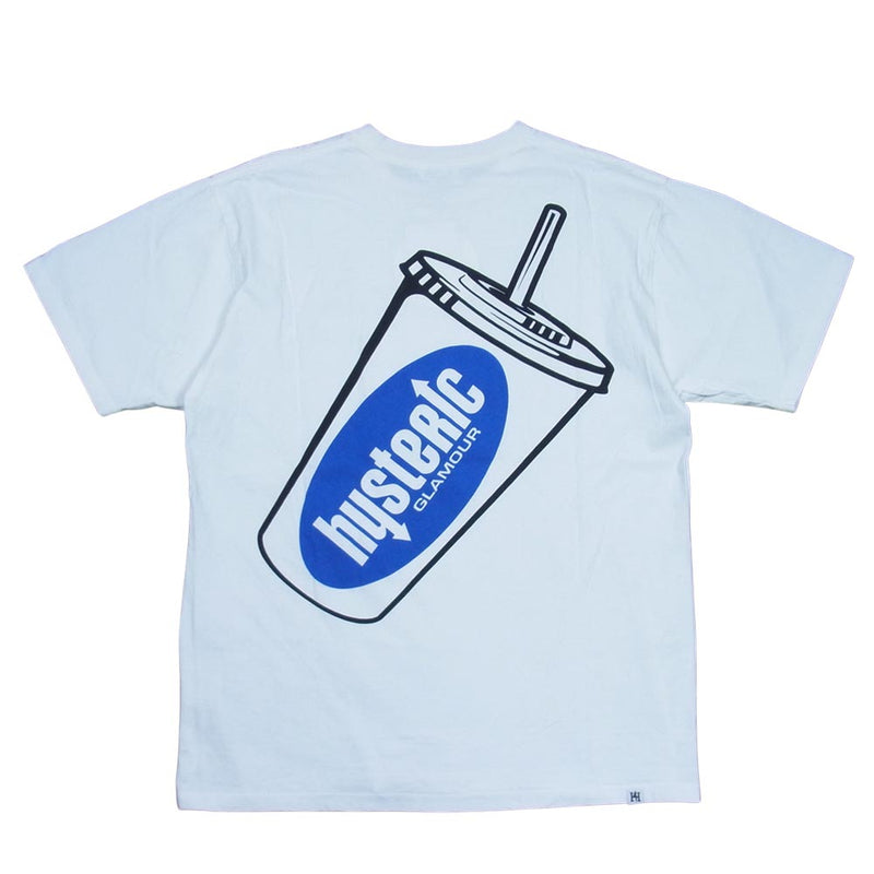 HYSTERIC GLAMOUR ヒステリックグラマー 02212CT11 SOFT DRINK プリント Tシャツ ホワイト系 L【中古】