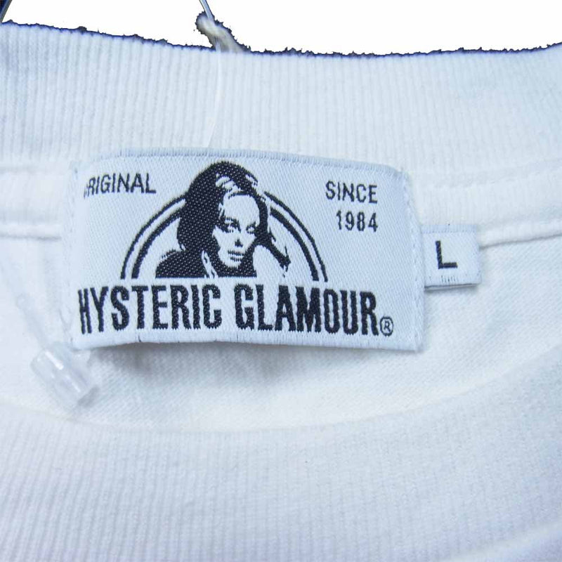 HYSTERIC GLAMOUR ヒステリックグラマー 02212CT11 SOFT DRINK プリント Tシャツ ホワイト系 L【中古】