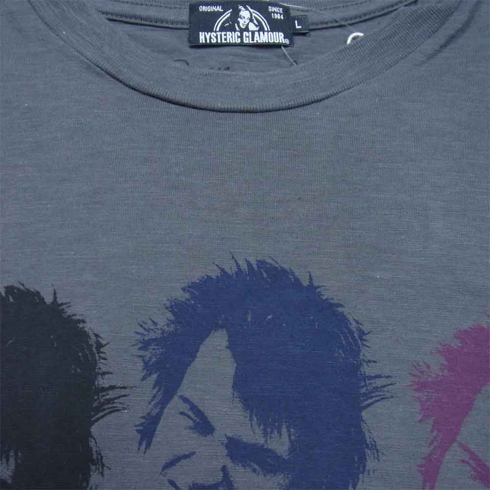 HYSTERIC GLAMOUR ヒステリックグラマー 20SS 02202CT13 DENNIS MORRIS Tee プリントTシャツ チャコール系 L【中古】