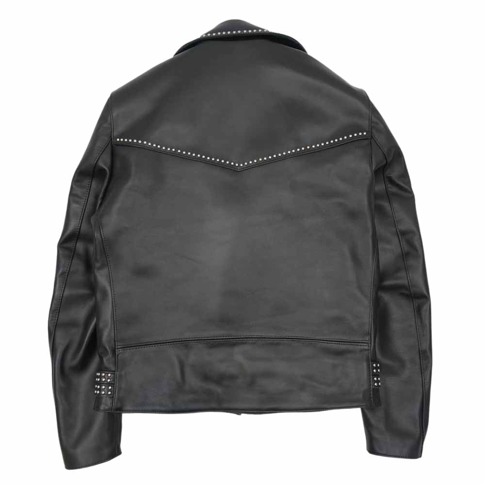 HYSTERIC GLAMOUR ヒステリックグラマー Lewis Leathers ルイスレザー 22SS 02221LB02 #391 LIGHTNING スタッズ ライトニング レザー ライダース ブラック系 L【極上美品】【中古】