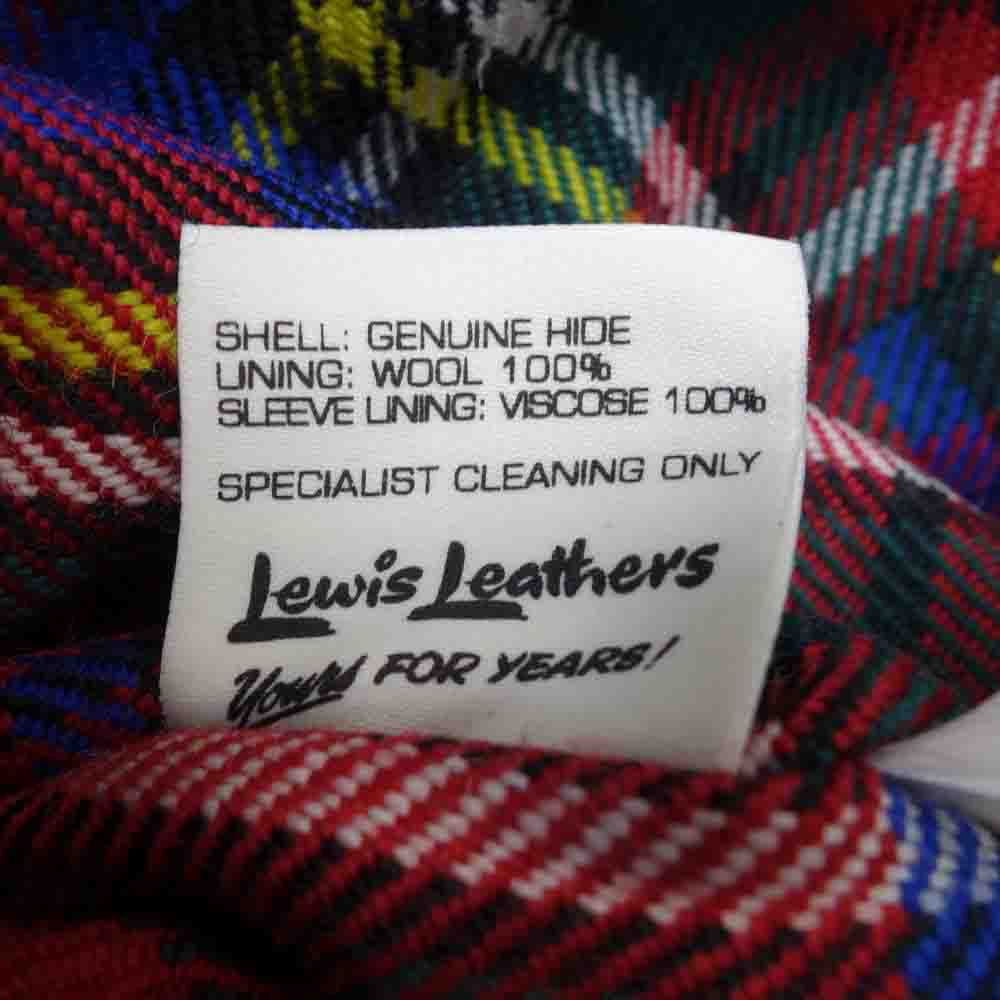HYSTERIC GLAMOUR ヒステリックグラマー Lewis Leathers ルイスレザー 22SS 02221LB02 #391 LIGHTNING スタッズ ライトニング レザー ライダース ブラック系 L【極上美品】【中古】