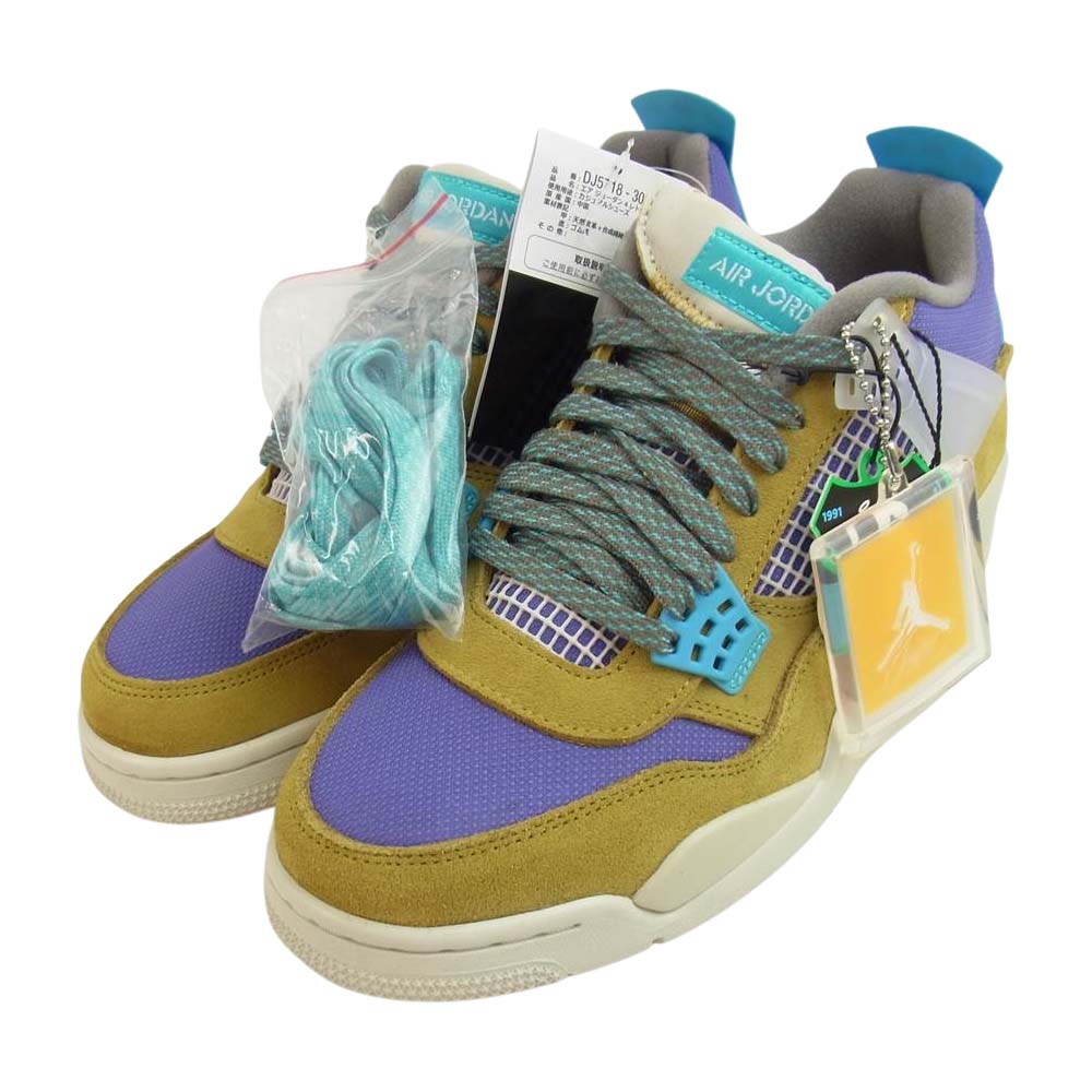 NIKE ナイキ DJ5718-300 AIR JORDAN 4 RETRO SP DESERT MOSS TURQOISE BLUE UNION エア ジョーダン レトロ マルチカラー系 27cm【新古品】【未使用】【中古】