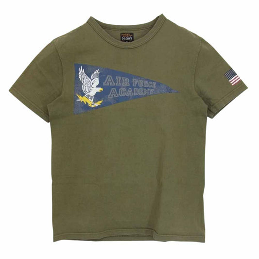 The REAL McCOY'S ザリアルマッコイズ MILITARY TEE AIR FORCE ACADEMY Tシャツ カーキ系 S【中古】