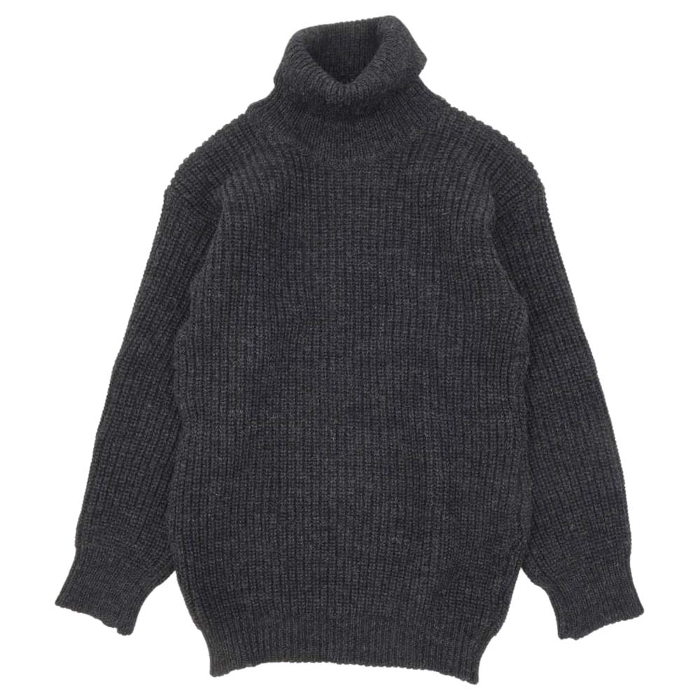 ヤーモ タートルネック プルオーバー ウール ニット ダークグレー系 M【中古】