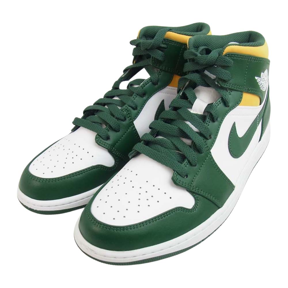 NIKE ナイキ 554724-371 Air Jordan 1 Mid Seattle Supersonics ナイキ エア ジョーダン 1 ミッド モスグリーン系 29cm【極上美品】【中古】