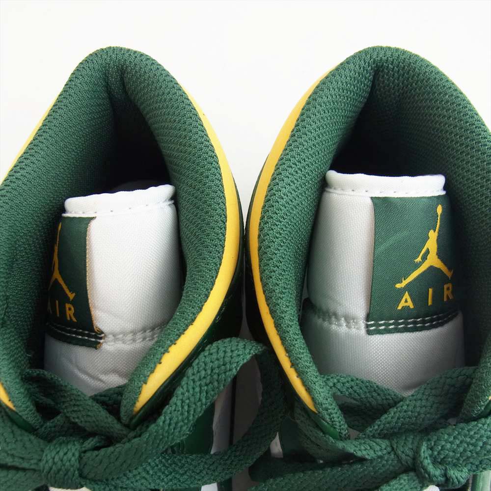 NIKE ナイキ 554724-371 Air Jordan 1 Mid Seattle Supersonics ナイキ エア ジョーダン 1 ミッド モスグリーン系 29cm【極上美品】【中古】