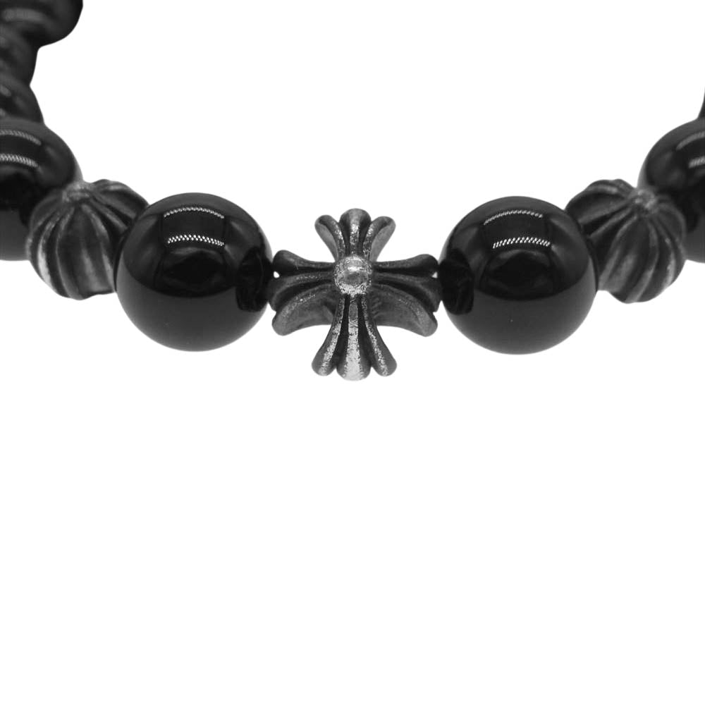 CHROME HEARTS クロムハーツ（原本無） 8mm BEAD ビーズブレスレット オニキス ブラック系【中古】